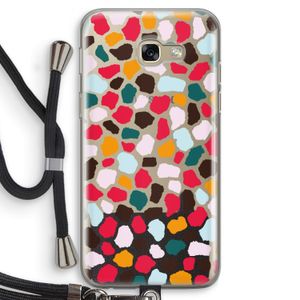 Colored Giraffe: Samsung Galaxy A5 (2017) Transparant Hoesje met koord