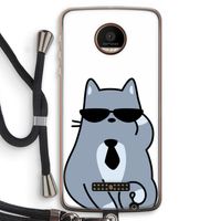 Cool cat: Motorola Moto Z Force Transparant Hoesje met koord