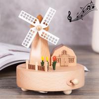 Windmolen vorm Home decor originaliteit houten muzikale dozen