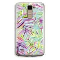Tropical Palms Blue: LG K10 (2016) Transparant Hoesje