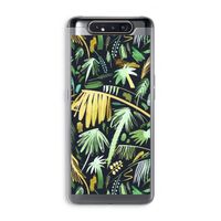Tropical Palms Dark: Samsung Galaxy A80 Transparant Hoesje