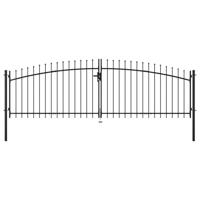VidaXL Hekpoort dubbele deur met speren bovenkant 400x150 cm
