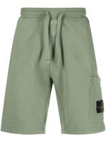 Stone Island short de sport en coton à logo Compass - Vert