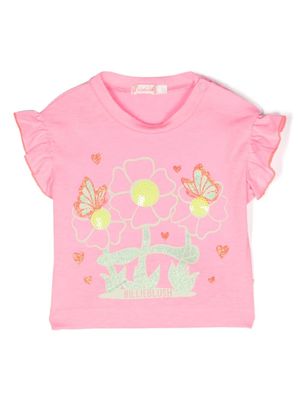 Billieblush t-shirt en coton à imprimé graphique - Rose