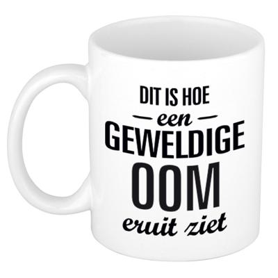 Cadeau mok - Geweldige oom - wit - 300 ml - koffiemok - beker - theemok