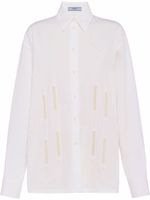 Prada chemise en coton à manches longues - Blanc