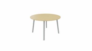 Tafel 9311 rond - 80 cm. - Alu - Beuken - Aluminium