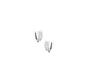 TFT Oorknoppen Zirkonia Poli/mat Zilver Gerhodineerd Mat Glanzend 9.5 mm x 7 mm