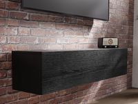 Tv-meubel MARLEY 1 klapdeur 140 cm zwart eik