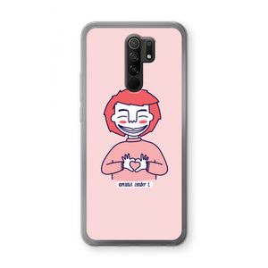 Hartje: Xiaomi Redmi 9 Transparant Hoesje