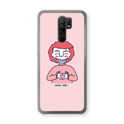 Hartje: Xiaomi Redmi 9 Transparant Hoesje
