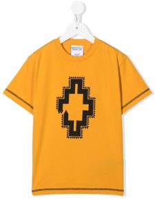 Marcelo Burlon County Of Milan Kids t-shirt en coton à imprimé géométrique - Jaune