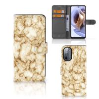 Motorola Moto G31 | G41 | Bookcase | Marmer Goud