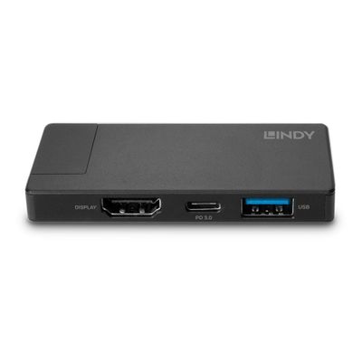 Lindy DST-Micro Bedraad USB 3.2 Gen 1 (3.1 Gen 1) Type-C Zwart