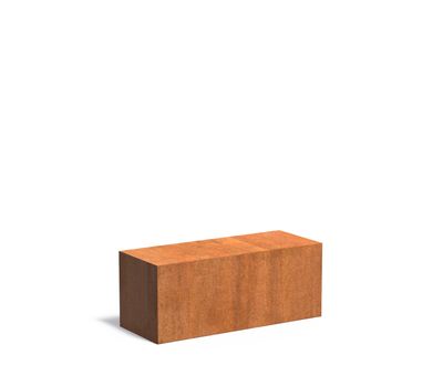 Cortenstaal sokkel 100x40x40cm.