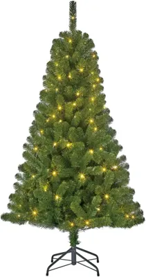 Black Box Trees Charlton verlichte kunstkerstboom groen 155cm - 100 lampjes