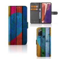 Samsung Galaxy Note 20 | Book Style Case | Wood Heart - Cadeau voor je Vriend