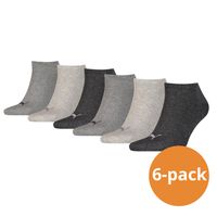 Puma Sneakersokken Plain 6-pack Antraciet Melange-47/49 - thumbnail