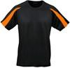 Just Cool JC003 Contrast Cool T - Jet Black/Electric Orange - L