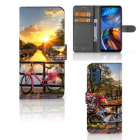 Motorola Moto E32 | Moto E32s Flip Cover Amsterdamse Grachten - thumbnail