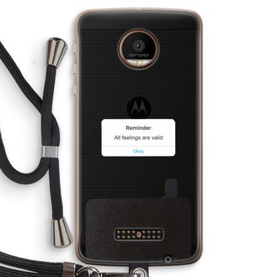 Reminder: Motorola Moto Z Force Transparant Hoesje met koord