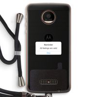 Reminder: Motorola Moto Z Force Transparant Hoesje met koord