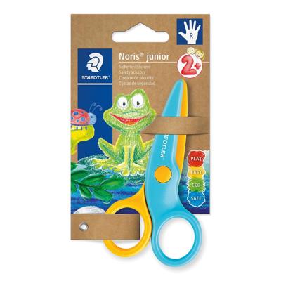 Staedtler kinderschaar Noris Junior, ft 10 cm, rechtshandig, RVS, geel/blauw, blister van 1 stuk Staedtler kinderschaar Noris Junior, ft 10 cm, rechtshandig, RVS, geel/blauw, blister van 1 stuk