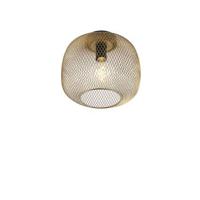 QAZQA Moderne zwart met gouden plafondlamp - Bliss Mesh