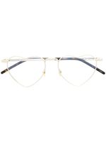 Saint Laurent Eyewear lunettes de soleil à monture cœur - Argent