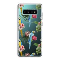 Kleurrijke papegaaien: Samsung Galaxy S10 Plus Transparant Hoesje