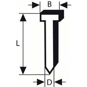 Nagel met verzonken kop SK64 20G, 57 mm verzinkt 2000 stuk(s) Bosch Accessories 2608200532 Afm. (l x b) 57 mm x 1.6 mm