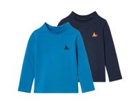 lupilu 2 kinder thermoshirts (98/104, Blauw/donkerblauw)