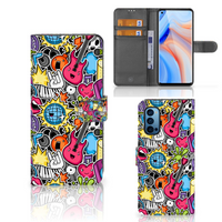 OPPO Reno 4 Pro 5G Wallet Case met Pasjes Punk Rock