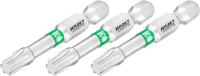 HAZET Bit 2223NSLG-T30/3 · 1/4 inch (6,3 mm) zeskant massief · Binnen-TORX®-profiel · 3-delig · SW T30