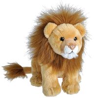 Pluche bruine leeuw knuffel met geluid 20 cm speelgoed   -