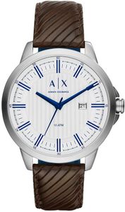 Horlogeband Armani Exchange AX2263 Leder Bruin 20mm