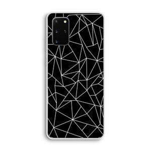 Geometrische lijnen wit: Samsung Galaxy S20 Plus Transparant Hoesje