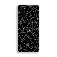 Geometrische lijnen wit: Samsung Galaxy S20 Plus Transparant Hoesje
