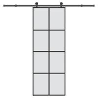 Schuifdeur met beslag 76x205 cm ESG-glas en aluminium