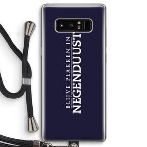 Blijve plakken in Negenduust: Samsung Galaxy Note 8 Transparant Hoesje met koord