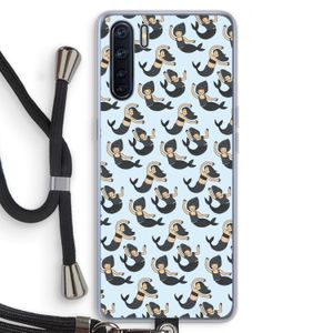 Zeemeermin: Oppo A91 Transparant Hoesje met koord