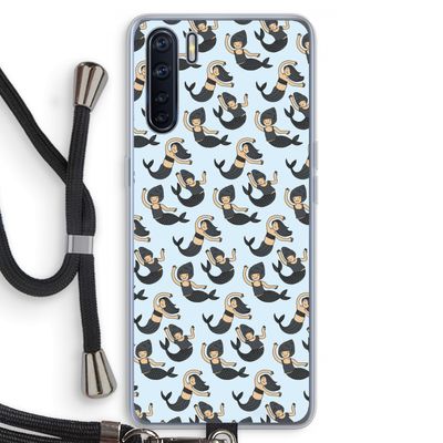 Zeemeermin: Oppo A91 Transparant Hoesje met koord