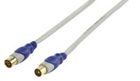 HQ Coax(m)/Coax(f), 0.75m coax-kabel 0,75 m Coaxial Coaxiaal Grijs - thumbnail