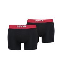 Levi's Boxershorts Solid Basic Organic Cotton 2-pack Black / Red-XXL Levi's Boxershorts Solid Basic Organic Cotton 2-pack Black / Red-XXL
