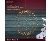 Lumineo Micro LED Framelight Ø38 cm zwart met klassiek warm licht