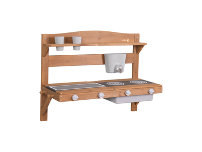 roba Houten speelgoed keuken om op te hangen (85x35x65, Teak)