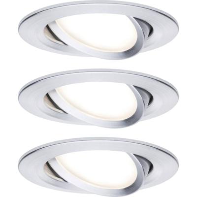 Paulmann 93451 Nova Inbouwlamp Set van 3 stuks LED LED 18 W Aluminium (gedraaid)