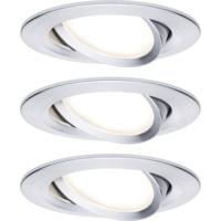 Paulmann 93451 Nova Inbouwlamp Set van 3 stuks LED LED 18 W Aluminium (gedraaid)