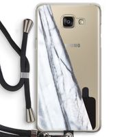 Gestreepte marmer: Samsung Galaxy A5 (2016) Transparant Hoesje met koord