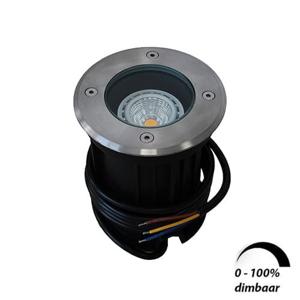 LED grondspot GU10 6Watt COB rond RVS dimbaar IP65